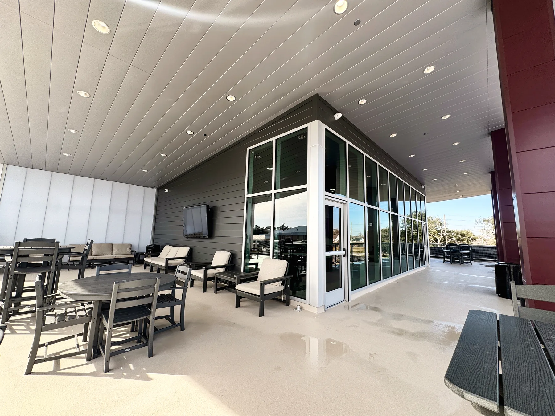 DHS Alumni Center, Lamar building construction (lounge)